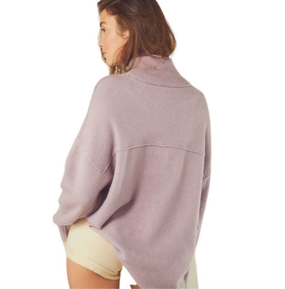 Free People Afterglow Mock Neck Wool Blend Sweater Size Small - Picture 2 of 8